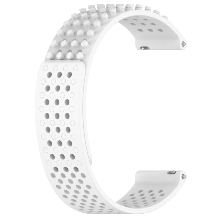 For Samsung Gear S3 Classic 22mm Holes Breathable 3D Dots Silicone Watch Band(White) - Watch Bands by PMC Jewellery | Online Shopping South Africa | PMC Jewellery