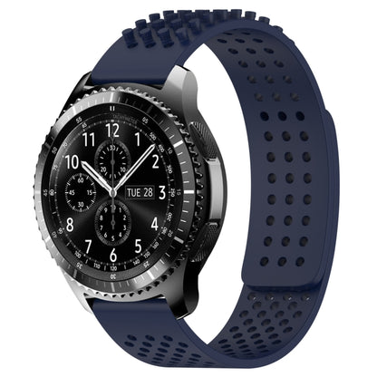 For Samsung Gear S3 Frontier 22mm Holes Breathable 3D Dots Silicone Watch Band(Midnight Blue) - Watch Bands by PMC Jewellery | Online Shopping South Africa | PMC Jewellery