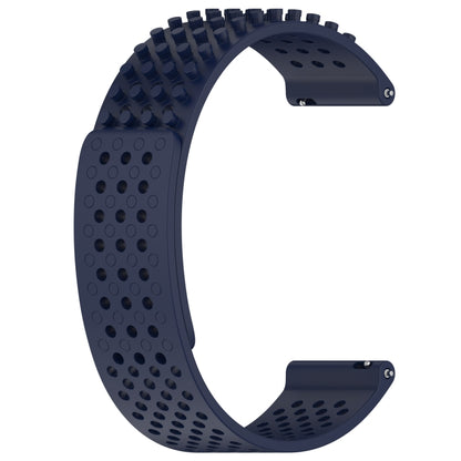 For SUUNTO 9 Peak Pro 22mm Holes Breathable 3D Dots Silicone Watch Band(Midnight Blue) -  by PMC Jewellery | Online Shopping South Africa | PMC Jewellery