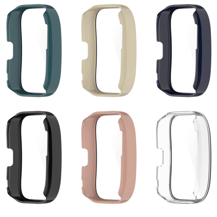 For Amazfit Bip 5 Tempered Film Integrated PC Watch Protective Case(Black) - Watch Cases by PMC TechLife | Online Shopping South Africa | PMC TechLife | Buy Now Pay Later Mobicred