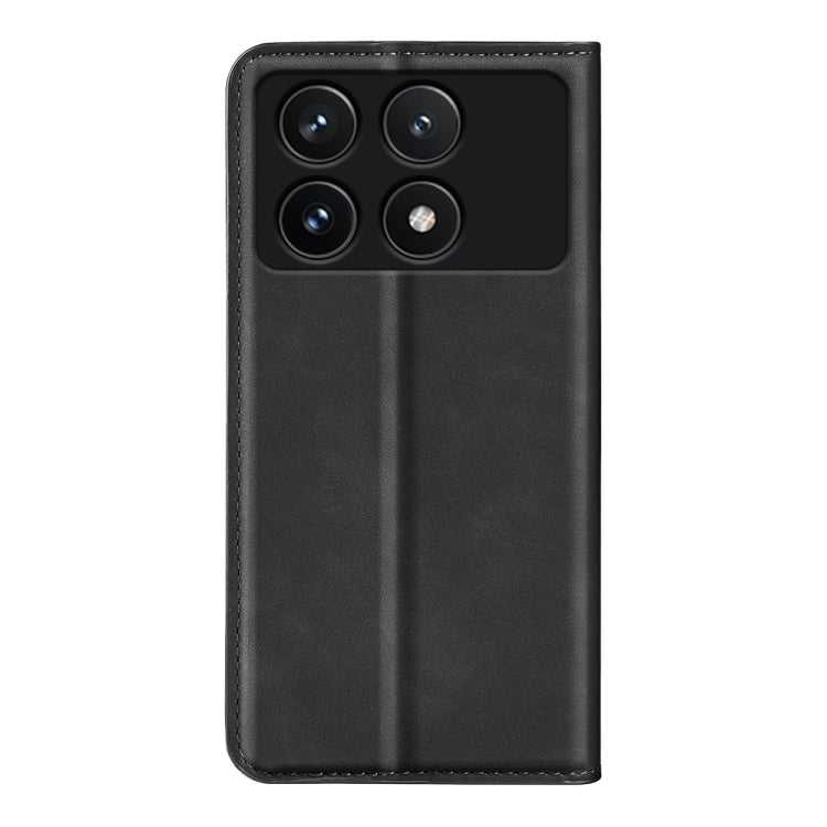 For Xiaomi Redmi K70 Retro-skin Magnetic Suction Leather Phone Case(Black) - K70 Cases by PMC Jewellery | Online Shopping South Africa | PMC Jewellery | Buy Now Pay Later Mobicred