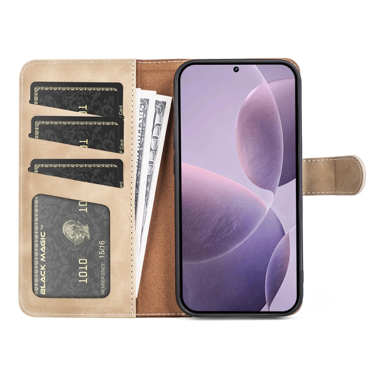 For Xiaomi Redmi K70 Stitching Horizontal Flip Leather Phone Case(Yellow) - free shipping - PMC Jewellery - Order now!
