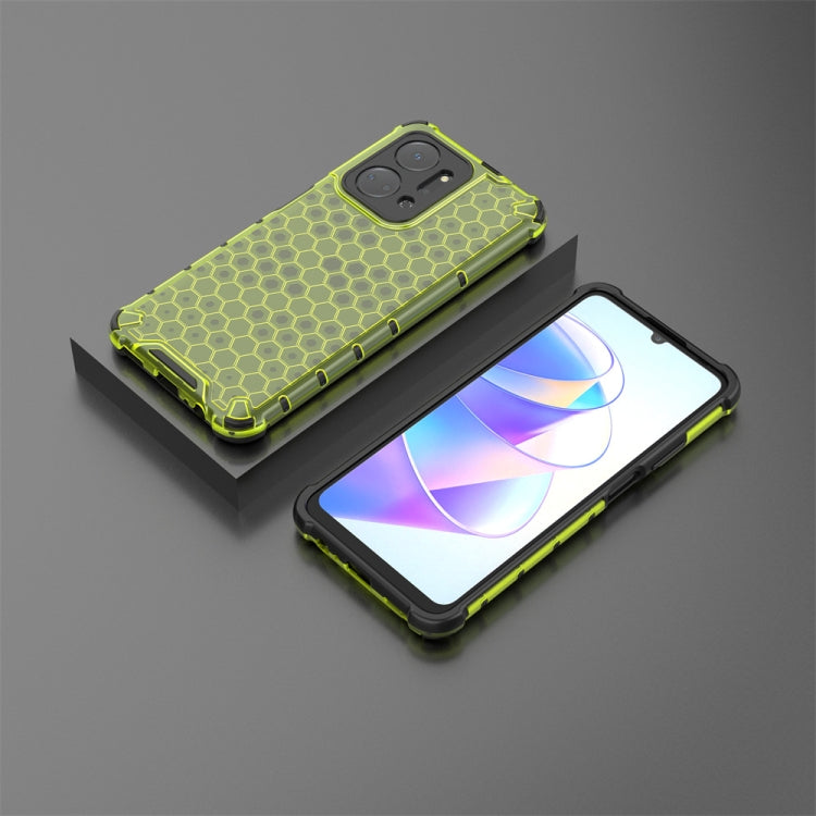 For Honor X7A Shockproof Honeycomb Phone Case(Green) - Honor Cases by PMC Jewellery | Online Shopping South Africa | PMC Jewellery