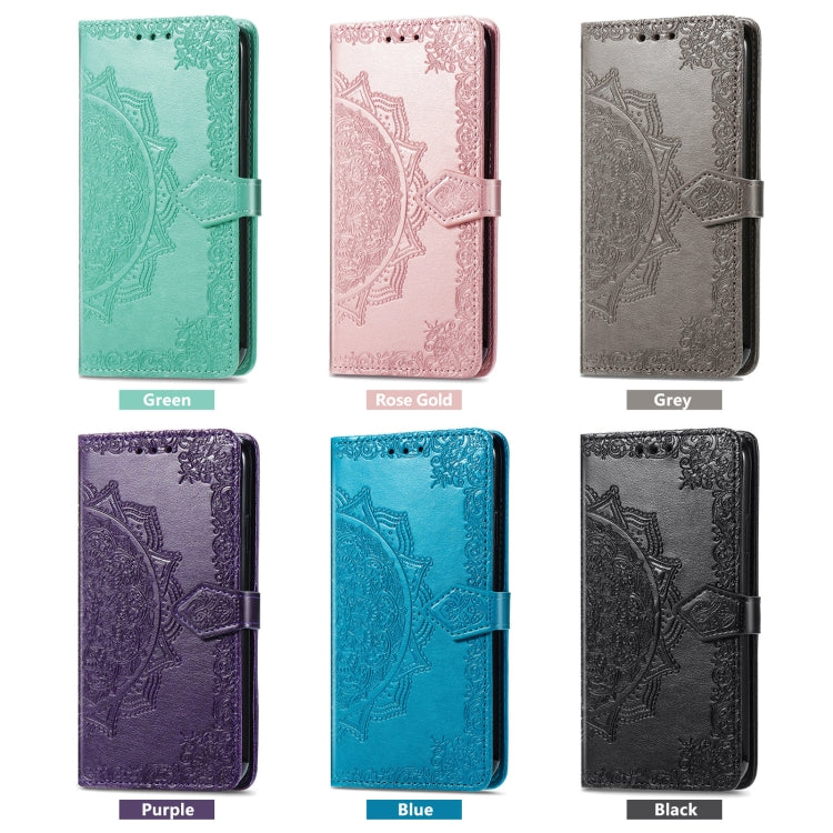 For Ulefone Note 15 Mandala Flower Embossed Leather Phone Case(Green) - Ulefone Cases by PMC Jewellery | Online Shopping South Africa | PMC Jewellery | Buy Now Pay Later Mobicred