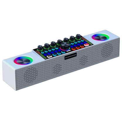 SY8 Live Sound Card All-in-one Machine Speaker Stereo Subwoofer With Mic(White) - Live Sound Effects Processors by PMC Jewellery | Online Shopping South Africa | PMC Jewellery | Buy Now Pay Later Mobicred