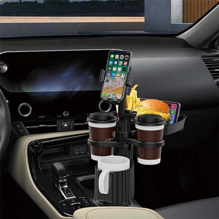 A06 Multifunctional Car Cup Mug Bottle Holder Mobile Phone Mount Stand Food Snack Tray Table(Grey) - Car Drink Holders by PMC Jewellery | Online Shopping South Africa | PMC Jewellery | Buy Now Pay Later Mobicred