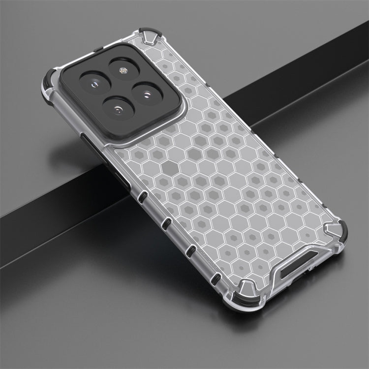 For Xiaomi 14 Pro Shockproof Honeycomb Phone Case(White) - 14 Pro Cases by PMC TechLife | Online Shopping South Africa | PMC TechLife | Buy Now Pay Later Mobicred