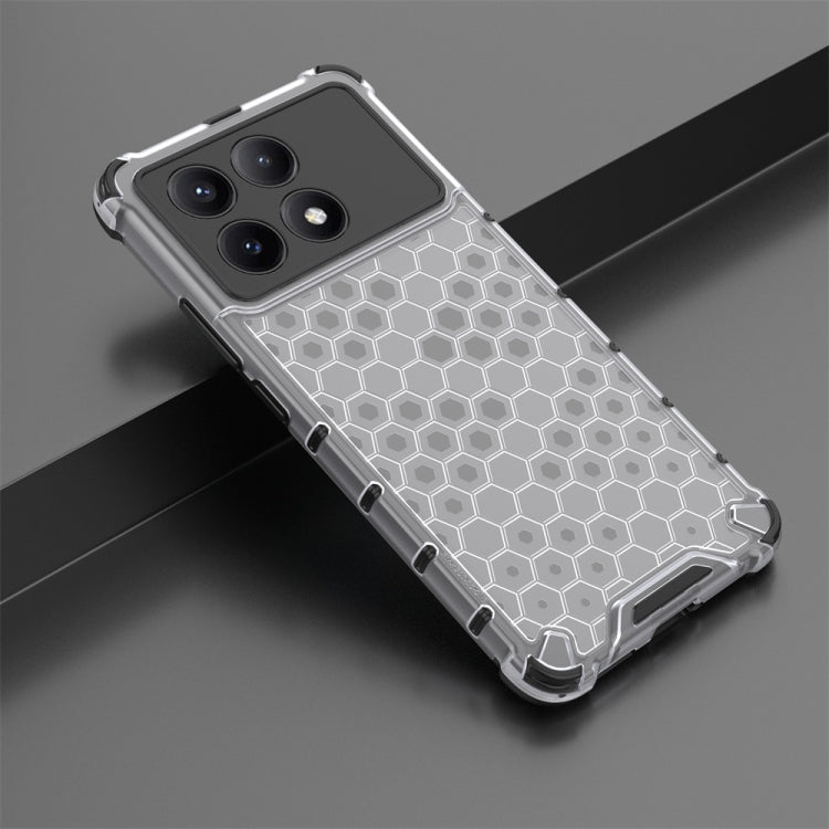 For Redmi K70E Shockproof Honeycomb Phone Case(White) - K70E Cases by PMC Jewellery | Online Shopping South Africa | PMC Jewellery | Buy Now Pay Later Mobicred