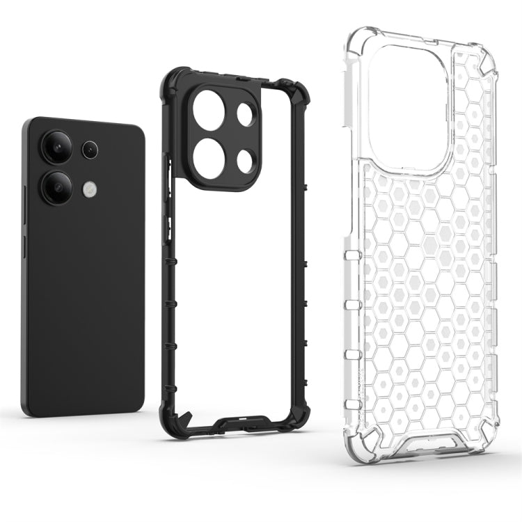 For Redmi Note 13 4G Global Shockproof Honeycomb Phone Case(Blue) - free shipping - PMC TechLife - Order now!