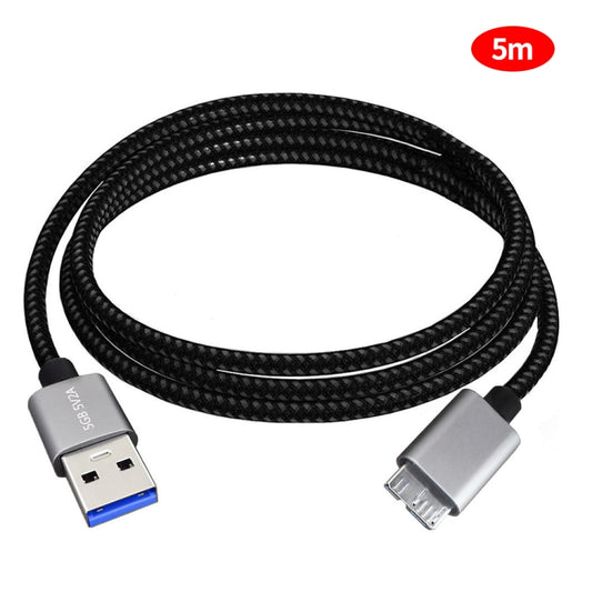 JUNSUNMAY USB 3.0 Male to Micro-B Cord Cable Compatible with Samsung Camera Hard Drive, Length:5m - USB Cable by JUNSUNMAY | Online Shopping South Africa | PMC Jewellery | Buy Now Pay Later Mobicred