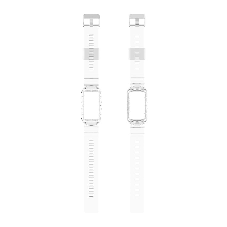 For Fitbit Charge 6 / 5 / 4 / 3 Armor Integrated TPU Watch Band(Transparent) - Watch Bands by PMC Jewellery | Online Shopping South Africa | PMC Jewellery | Buy Now Pay Later Mobicred