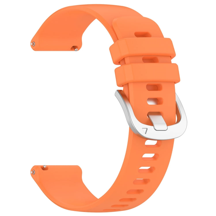 For Garmin Active5 Liquid Glossy Silver Buckle Silicone Watch Band(Orange) - free shipping - PMC TechLife - Order now!
