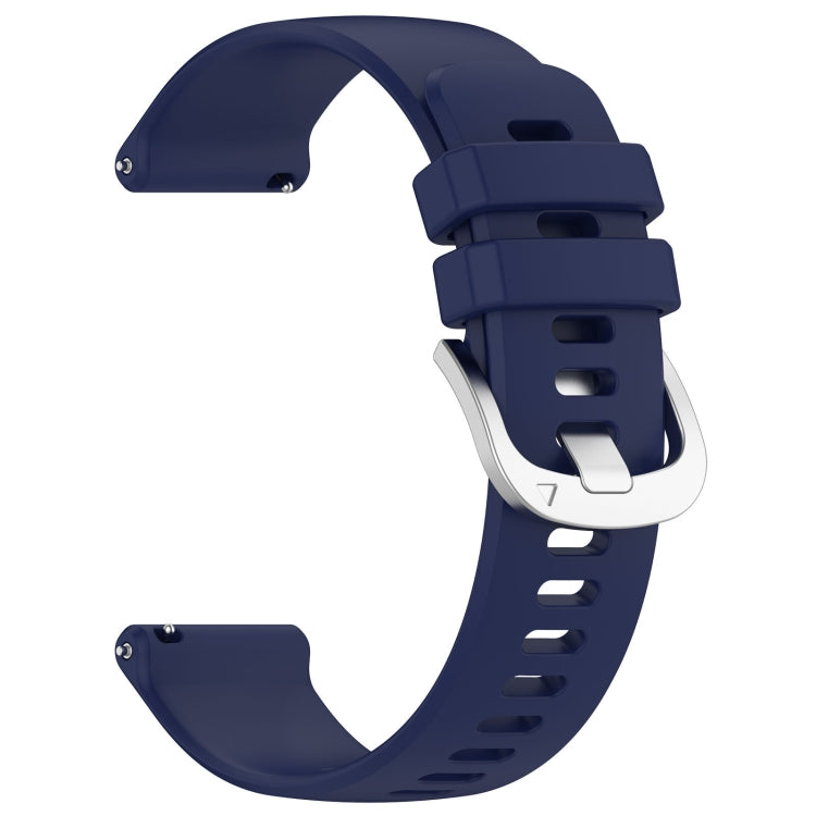 For Garmin Active5 Liquid Glossy Silver Buckle Silicone Watch Band(Dark Blue) - free shipping - PMC TechLife - Order now!