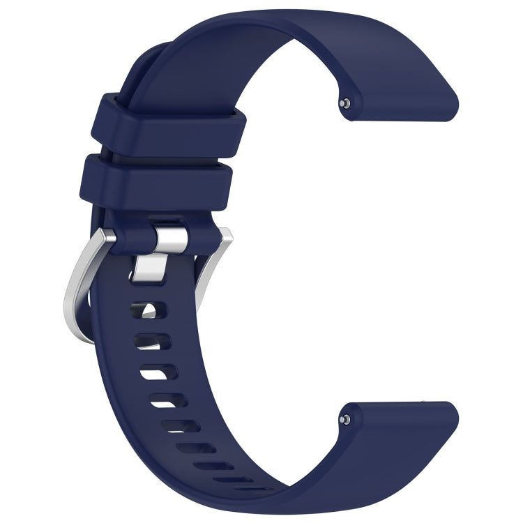 For Garmin Active5 Liquid Glossy Silver Buckle Silicone Watch Band(Dark Blue) - free shipping - PMC TechLife - Order now!