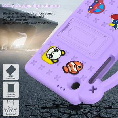 For Samsung Galaxy Tab A9 Handle Kickstand Children EVA Shockproof Tablet Case(Light Purple) - Galaxy Tab A9 by PMC Jewellery | Online Shopping South Africa | PMC Jewellery