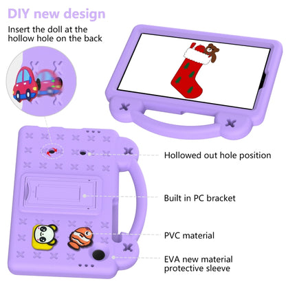 For Samsung Galaxy Tab A9 Handle Kickstand Children EVA Shockproof Tablet Case(Light Purple) - Galaxy Tab A9 by PMC Jewellery | Online Shopping South Africa | PMC Jewellery