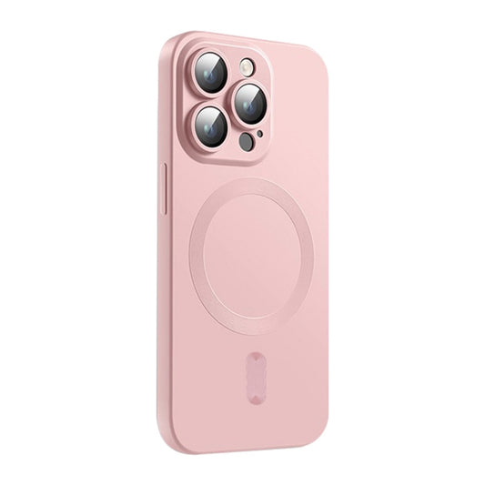 For iPhone 15 Pro Max ENKAY MagSafe Matte TPU Phone Case with Lens Film(Pink) - iPhone 15 Pro Max Cases by ENKAY | Online Shopping South Africa | PMC Jewellery