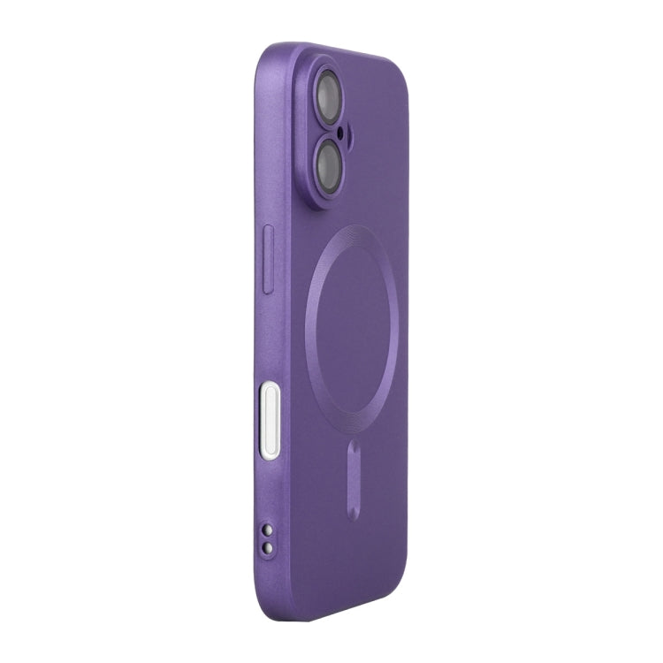 For iPhone 16 Plus ENKAY MagSafe Matte TPU Phone Case with Lens Film(Purple) - iPhone 16 Plus Cases by ENKAY | Online Shopping South Africa | PMC Jewellery | Buy Now Pay Later Mobicred