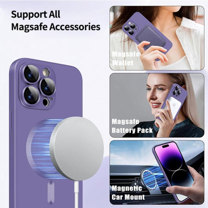 For iPhone 16 Plus ENKAY MagSafe Matte TPU Phone Case with Lens Film(Purple) - iPhone 16 Plus Cases by ENKAY | Online Shopping South Africa | PMC Jewellery | Buy Now Pay Later Mobicred