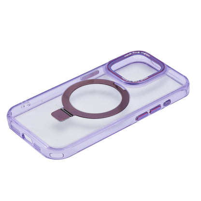 For iPhone 13 Starlink Stand Clear Magsafe Phone Case(Purple) - iPhone 13 Cases by PMC Jewellery | Online Shopping South Africa | PMC Jewellery