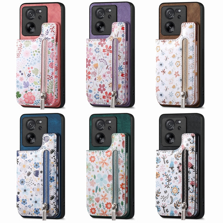 For Redmi Note 13 Pro+ 5G Retro Painted Zipper Wallet Back Phone Case(Black) - Note 13 Pro+ Cases by PMC TechLife | Online Shopping South Africa | PMC TechLife