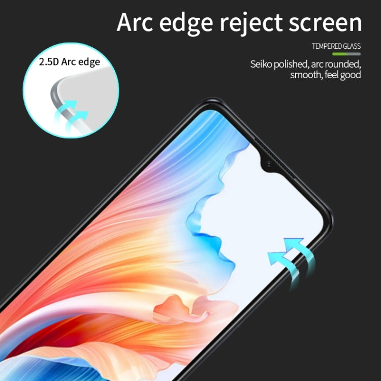 For OPPO A59 2023 MOFI 9H 2.5D Full Screen Tempered Glass Film(Black) - OPPO Tempered Glass by MOFI | Online Shopping South Africa | PMC Jewellery