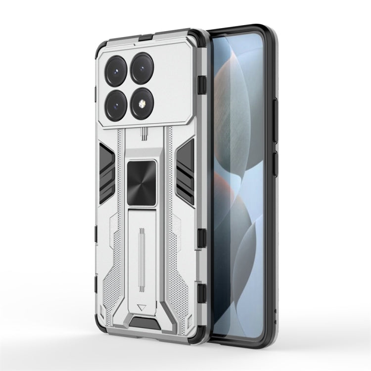 For Xiaomi Poco X6 Pro Supersonic Armor PC Hybrid TPU Phone Case(Silver) - Xiaomi Cases by PMC Jewellery | Online Shopping South Africa | PMC Jewellery | Buy Now Pay Later Mobicred