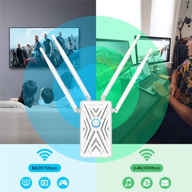 WAVLINK WN579A3 Home WiFi Extender 1200Mbps 2.4GHz / 5GHz Dual Band AP Wireless Router, Plug:UK Plug - Wireless Routers by WAVLINK | Online Shopping South Africa | PMC Jewellery | Buy Now Pay Later Mobicred