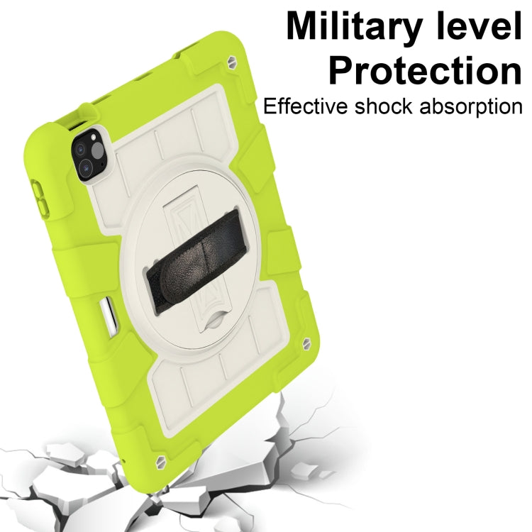 For iPad Air 11 2024 Silicone Hybrid PC Shockproof Tablet Case with Shoulder Strap(Love Birds Green) - iPad Air 11 2024 Cases by PMC Jewellery | Online Shopping South Africa | PMC Jewellery | Buy Now Pay Later Mobicred