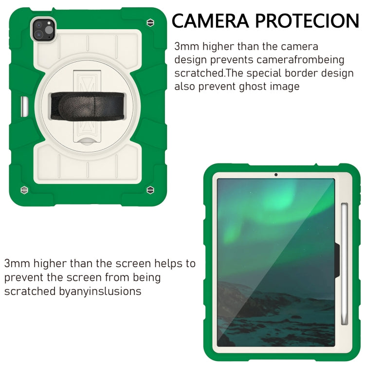 For iPad Pro 11 2024 Silicone Hybrid PC Shockproof Tablet Case with Shoulder Strap(Classic Green) - iPad Pro 11 2024 Cases by PMC Jewellery | Online Shopping South Africa | PMC Jewellery | Buy Now Pay Later Mobicred