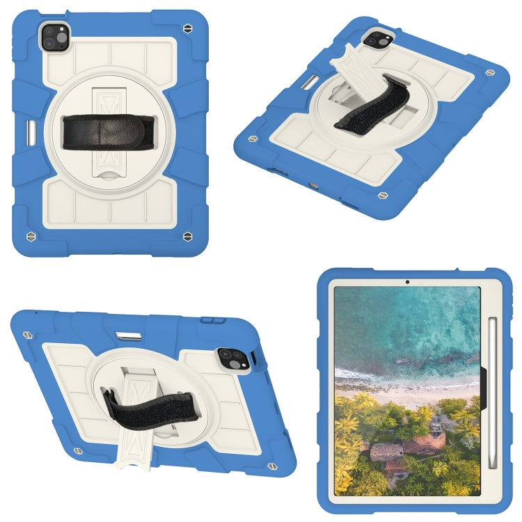For iPad Pro 11 2024 Silicone Hybrid PC Shockproof Tablet Case with Shoulder Strap(Azure Blue) - iPad Pro 11 2024 Cases by PMC Jewellery | Online Shopping South Africa | PMC Jewellery | Buy Now Pay Later Mobicred