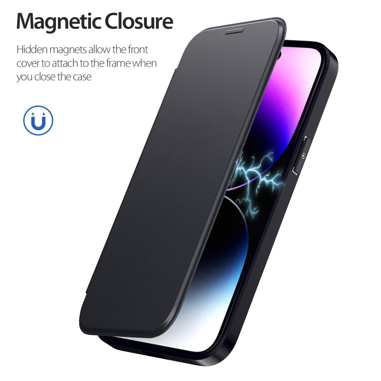For iPhone 14 Pro Max MagSafe RFID Blocking Adsorption Flip Leather Phone Case(Blue) - iPhone 14 Pro Max Cases by PMC TechLife | Online Shopping South Africa | PMC TechLife