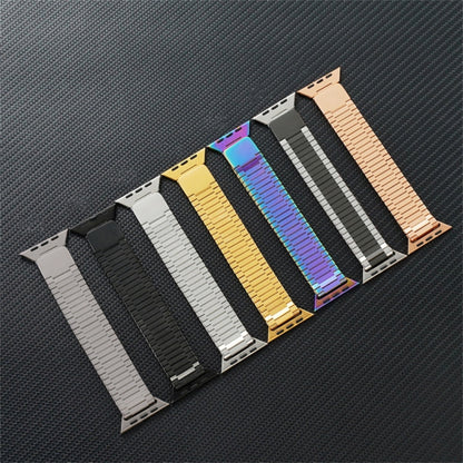 For Apple Watch SE 2023 44mm Bamboo Magnetic Stainless Steel Metal Watch Strap(Titanium Color) - Watch Bands by PMC Jewellery | Online Shopping South Africa | PMC Jewellery