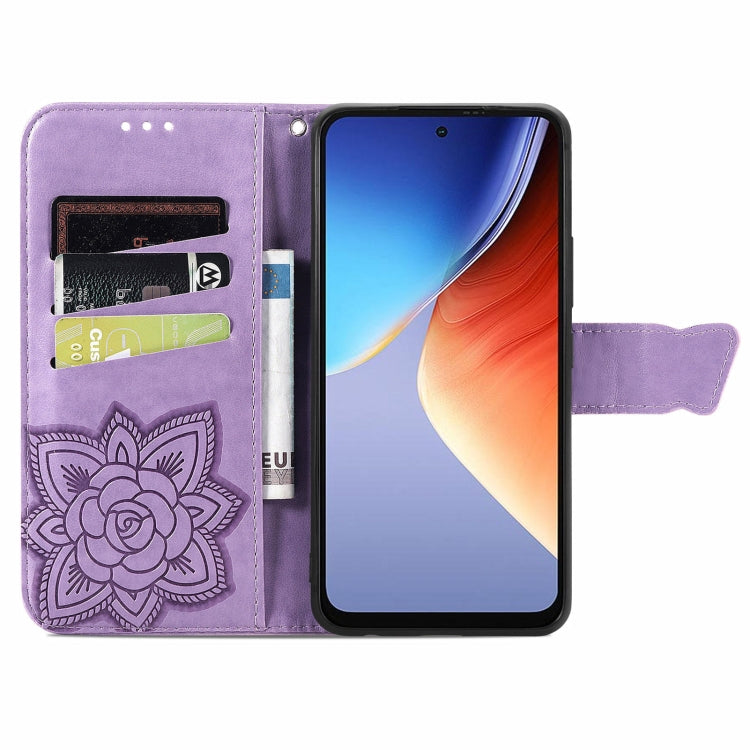 For Blackview A96 Butterfly Love Flower Embossed Leather Phone Case(Light Purple) - More Brand by PMC Jewellery | Online Shopping South Africa | PMC Jewellery | Buy Now Pay Later Mobicred