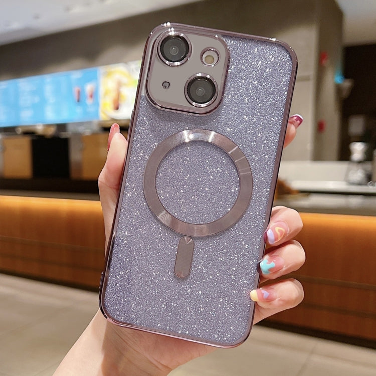 For iPhone 14 MagSafe Glitter Electroplating TPU Phone Case(Purple) - iPhone 14 Cases by PMC TechLife | Online Shopping South Africa | PMC TechLife