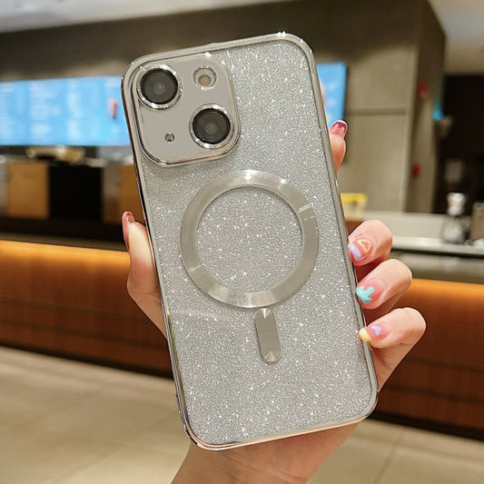 For iPhone 14 MagSafe Glitter Electroplating TPU Phone Case(Silver) - iPhone 14 Cases by PMC Jewellery | Online Shopping South Africa | PMC Jewellery