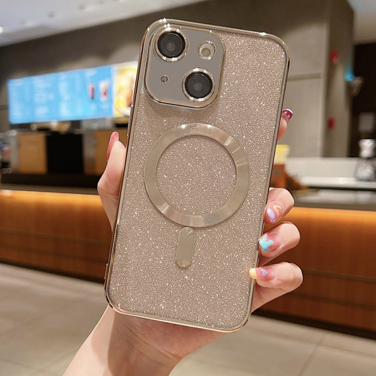 For iPhone 13 MagSafe Glitter Electroplating TPU Phone Case(Gold) - iPhone 13 Cases by PMC TechLife | Online Shopping South Africa | PMC TechLife