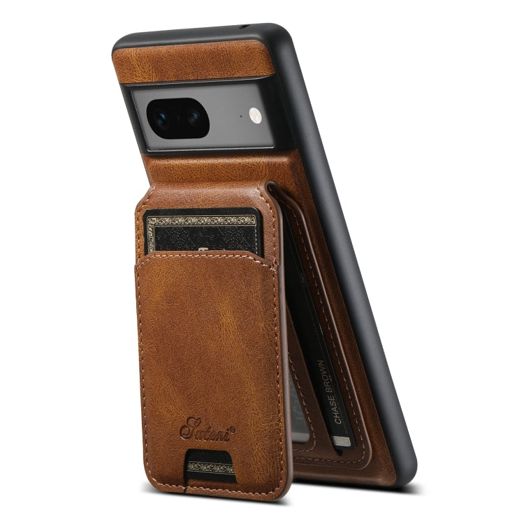 For Google Pixel 7 Suteni H15 Oil Eax Leather Detachable Wallet Back Phone Case(Black) - free shipping - PMC Jewellery - Order now!