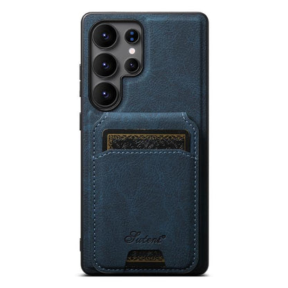 For Samsung Galaxy S25 Ultra 5G Suteni H16 Litchi Texture Leather Detachable Wallet Back Phone Case(Blue) - Galaxy S25 Ultra 5G Cases by Suteni | Online Shopping South Africa | PMC Jewellery | Buy Now Pay Later Mobicred