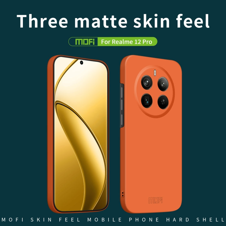 For Realme 12 Pro / 12 Pro+ MOFI Qin Series Skin Feel All-inclusive PC Phone Case(Beige) - Realme Cases by MOFI | Online Shopping South Africa | PMC Jewellery