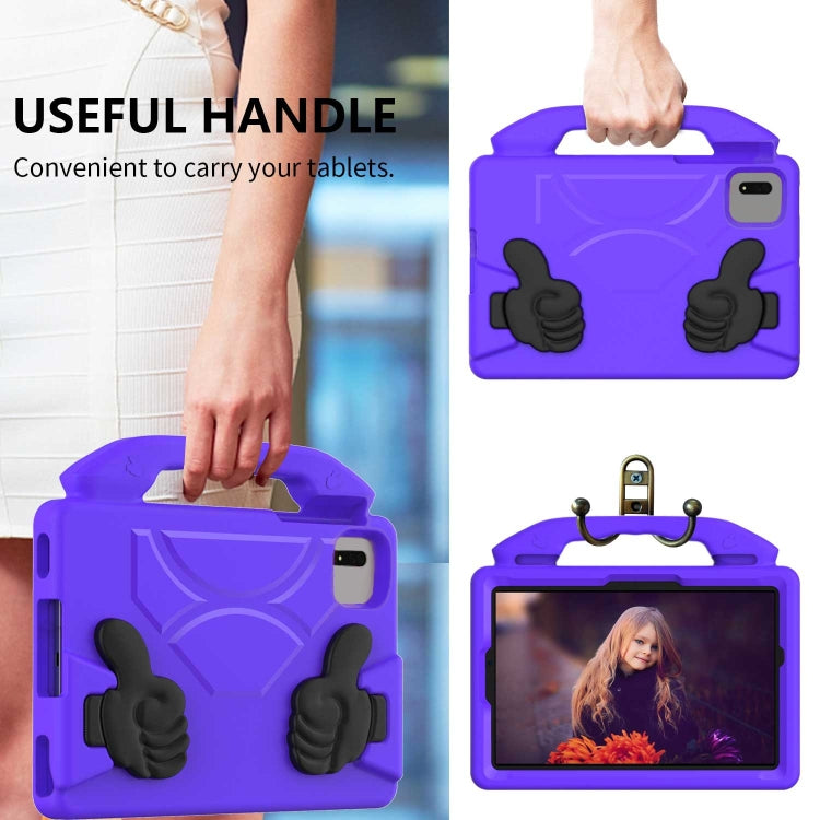 For Samsung Galaxy TAB S9 11 X710 2023 Thumb Bracket EVA Shockproof Tablet Case(Purple) - Galaxy Tab S9 Cases by PMC Jewellery | Online Shopping South Africa | PMC Jewellery | Buy Now Pay Later Mobicred