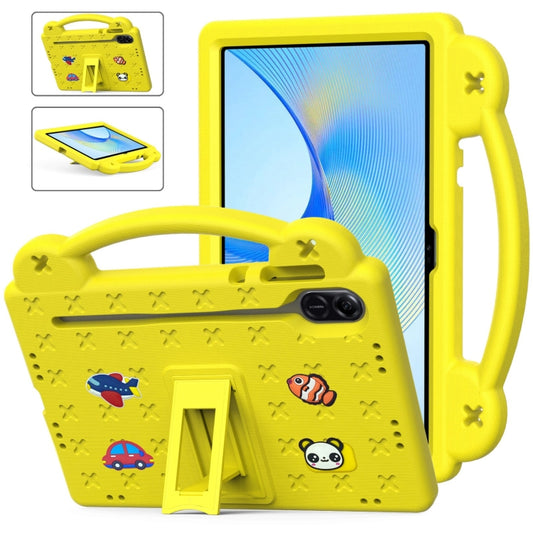 For Honor X8 Pro 11.5 Handle Kickstand Children EVA Shockproof Tablet Case(Yellow) - Honor by PMC Jewellery | Online Shopping South Africa | PMC Jewellery | Buy Now Pay Later Mobicred