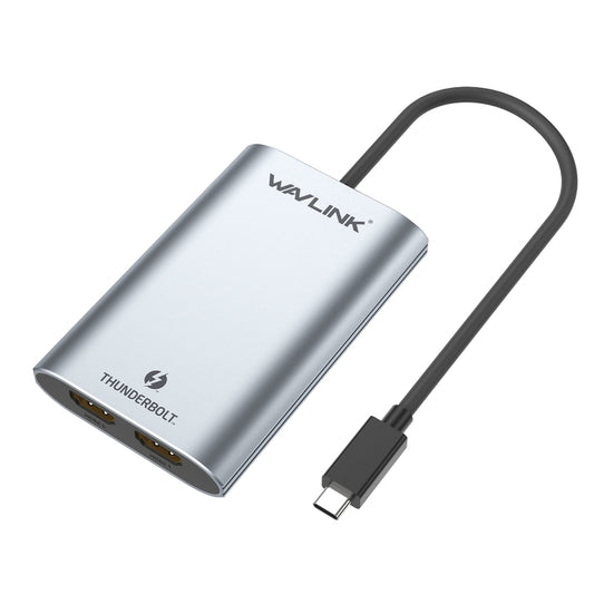 WAVLINK WL-UTA02H Multi-Screen Extender Converter Thunderbolt 3 to Dual HDMI Adapter - Converter by WAVLINK | Online Shopping South Africa | PMC Jewellery | Buy Now Pay Later Mobicred