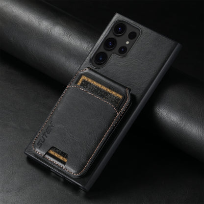 For Samsung Galaxy S24 Ultra Suteni H02 Leather Wallet Stand Back Phone Case(Black) - Galaxy S24 Ultra 5G Cases by Suteni | Online Shopping South Africa | PMC Jewellery | Buy Now Pay Later Mobicred