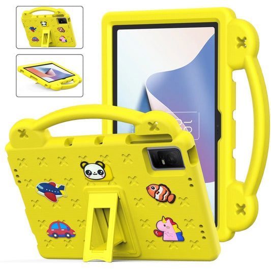 For TCL Nxt Pader 11 2023 Handle Kickstand Children EVA Shockproof Tablet Case(Yellow) - Others by PMC Jewellery | Online Shopping South Africa | PMC Jewellery | Buy Now Pay Later Mobicred