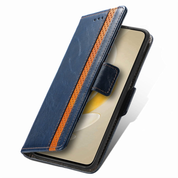 For vivo Y200 / V29E CaseNeo Splicing Dual Magnetic Buckle Leather Phone Case(Blue) - vivo Cases by PMC Jewellery | Online Shopping South Africa | PMC Jewellery | Buy Now Pay Later Mobicred