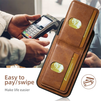 For iPhone 16 Pro Max Suteni H03 Oil Wax Leather Wallet Stand Back Phone Case(Brown) - iPhone 16 Pro Max Cases by Suteni | Online Shopping South Africa | PMC Jewellery | Buy Now Pay Later Mobicred