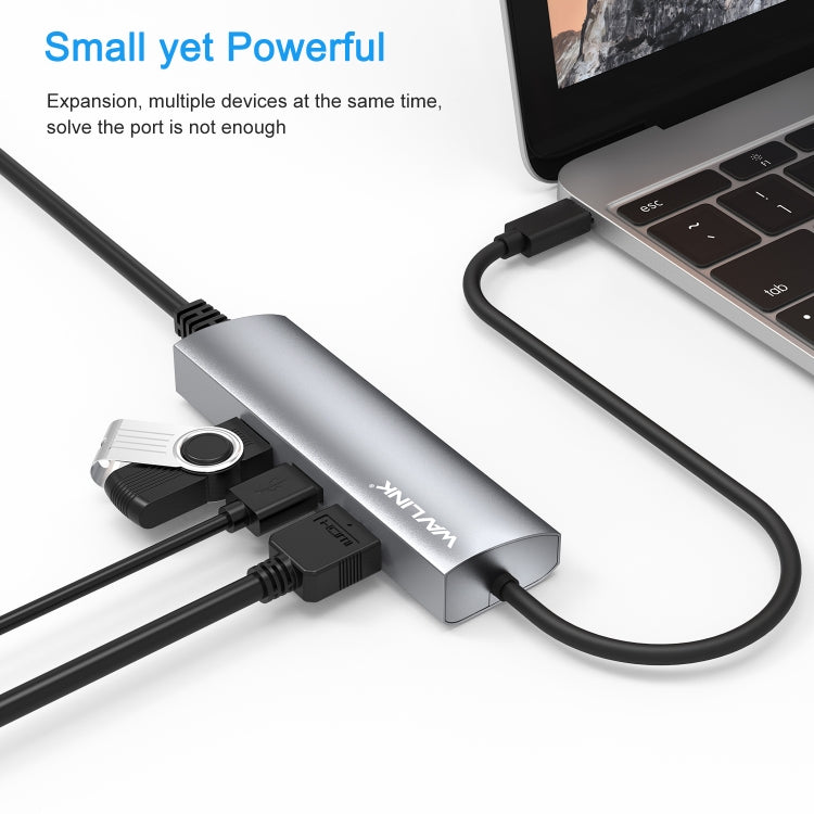 WAVLINK WL-UHP3408 USB HUB Adapter 4-in-1 Type-C to HD + 2xUSB3.0 + Gigabit RJ45 Docking Station - USB HUB by WAVLINK | Online Shopping South Africa | PMC Jewellery | Buy Now Pay Later Mobicred