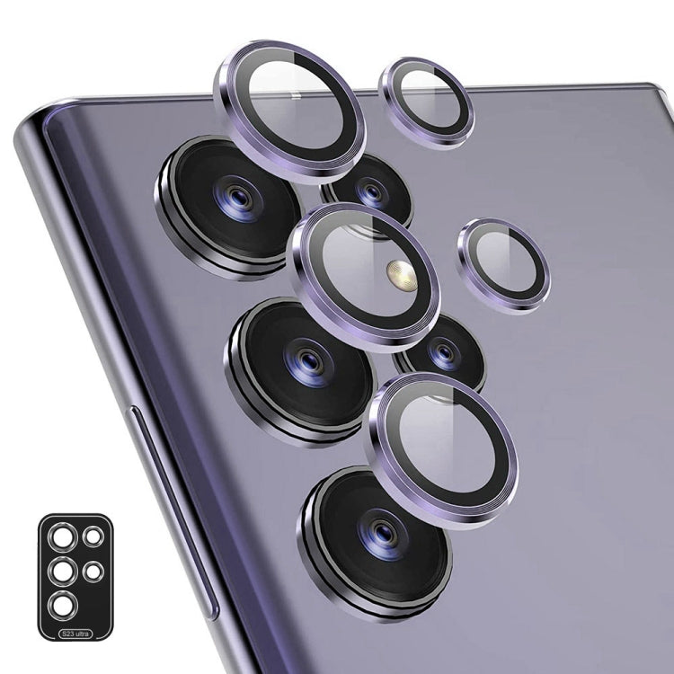 For Samsung Galaxy S24 Ultra 5G ENKAY Hat-Prince 9H Rear Camera Lens Aluminium Alloy Tempered Glass Film(Purple) - Galaxy S24 Ultra 5G Tempered Glass by ENKAY | Online Shopping South Africa | PMC Jewellery | Buy Now Pay Later Mobicred