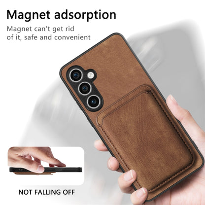 For Samsung Galaxy S23 FE 5G Retro Leather Card Bag Magnetic Phone Case(Brown) - Galaxy S23 FE 5G Cases by PMC Jewellery | Online Shopping South Africa | PMC Jewellery